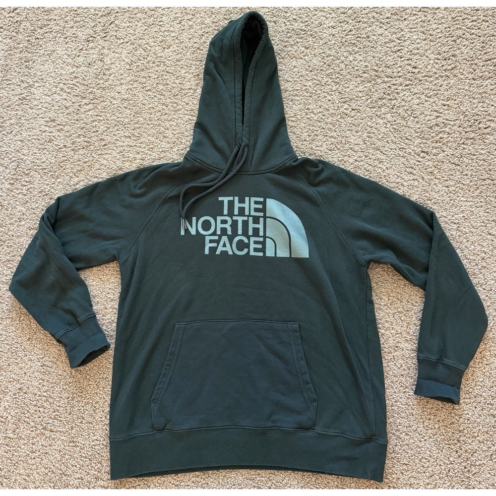 The North Face Long Sleeve Pullover Hoodie Women's Small/ Medium Dark Green‎